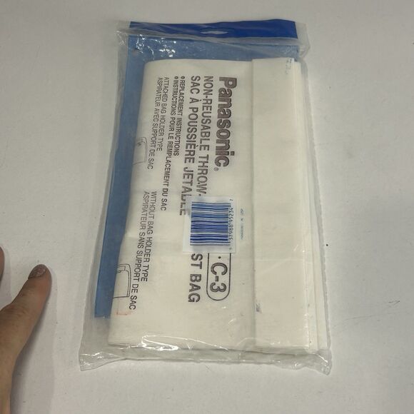 Genuine Panasonic Vacuum Cleaner Bags MC-125P Type C-3 Canister Vac 3pk - Picture 2 of 4
